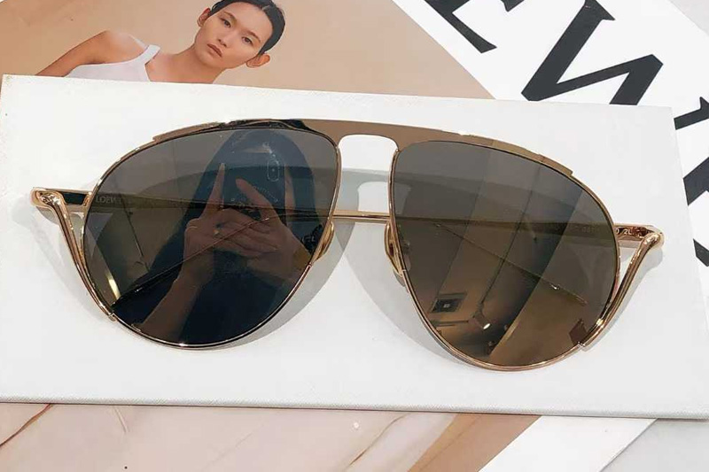 LW40168U Sunglasses Gold Gold Mirror