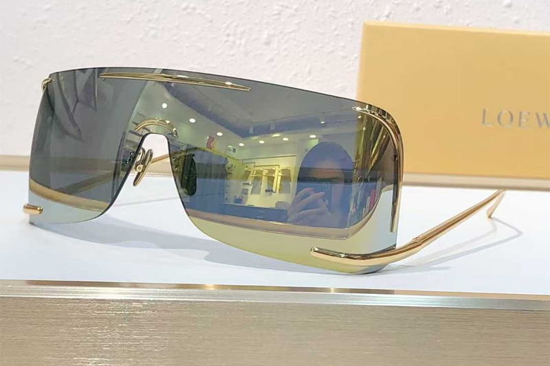LW40193U Sunglasses Gold Gold Mirror