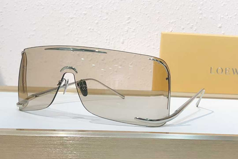 LW40193U Sunglasses Silver Light Brown