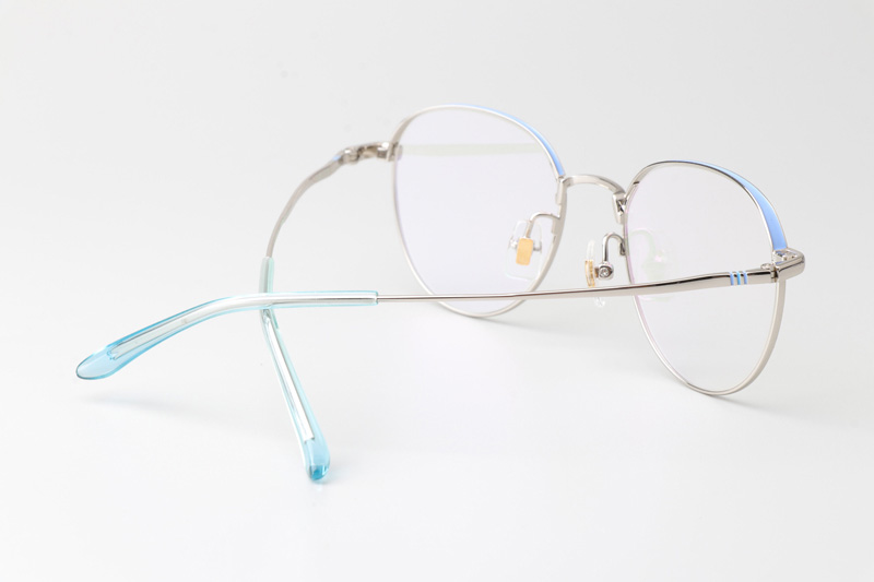 LY2001 Eyeglasses Blue Silver