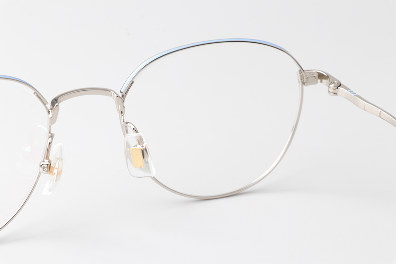 LY2001 Eyeglasses Blue Silver