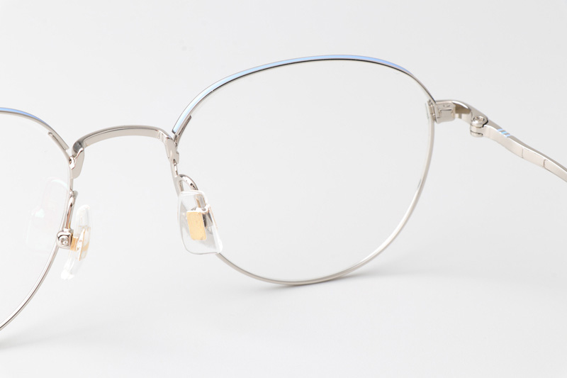 LY2001 Eyeglasses Blue Silver