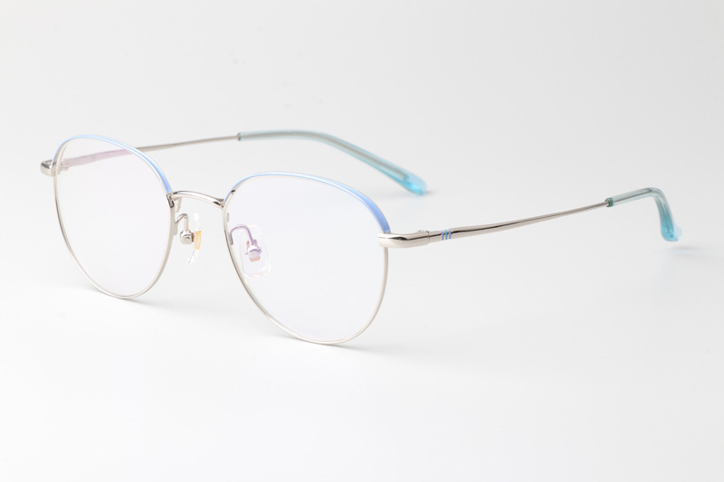 LY2001 Eyeglasses Blue Silver