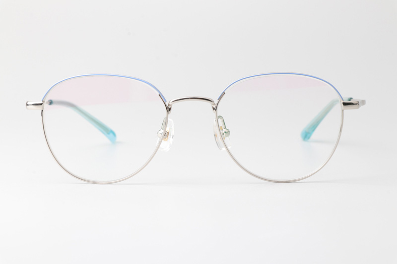 LY2001 Eyeglasses Blue Silver