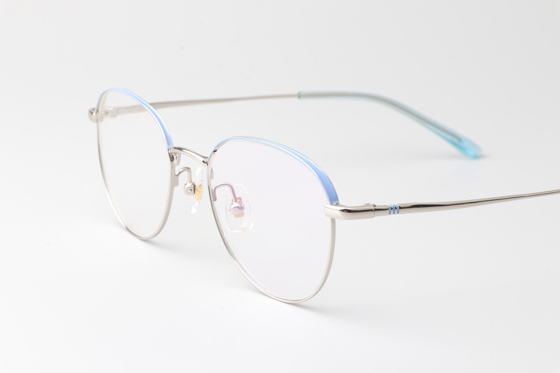 LY2001 Eyeglasses Blue Silver