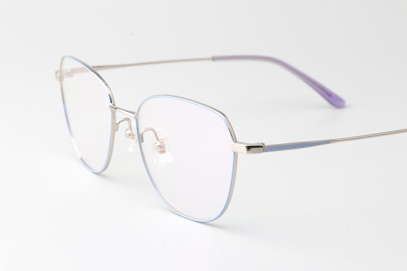 LY2002 Eyeglasses Blue Silver