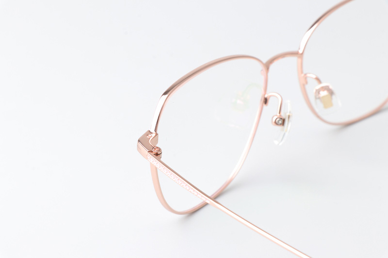 LY2002 Eyeglasses Pink Gold