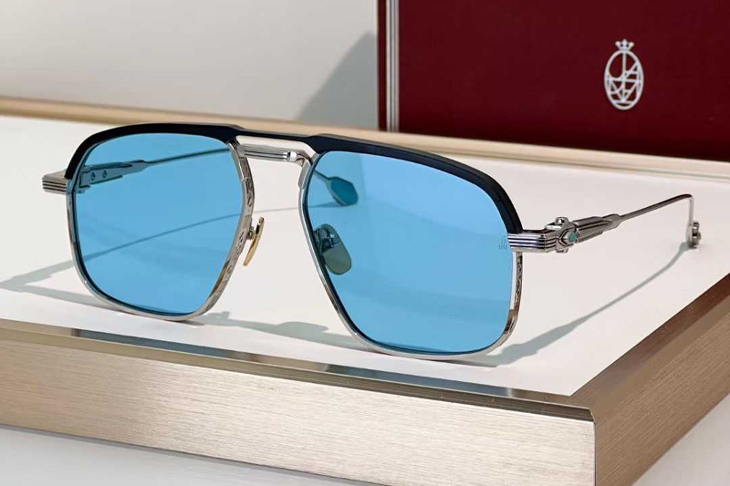 Labarge Sunglasses Black Silver Blue