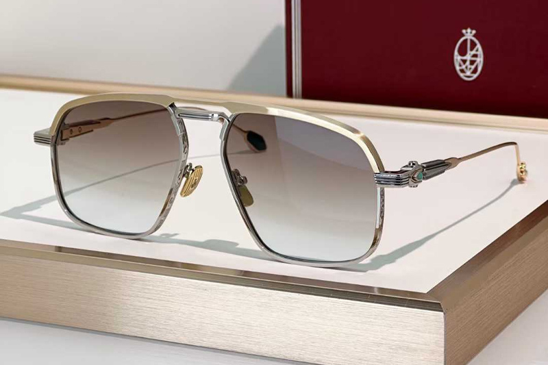 Labarge Sunglasses Gold Silver Gradient Brown