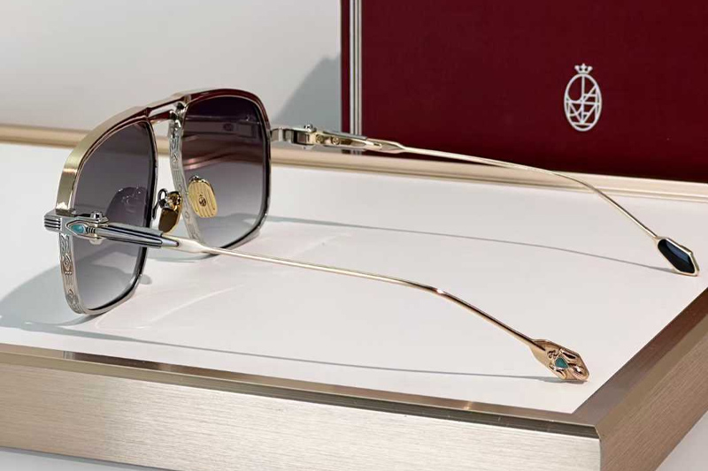 Labarge Sunglasses Gold Silver Gradient Gray