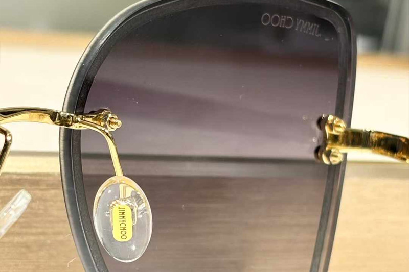 Leti-S Sunglasses Black Gold Gradient Gray