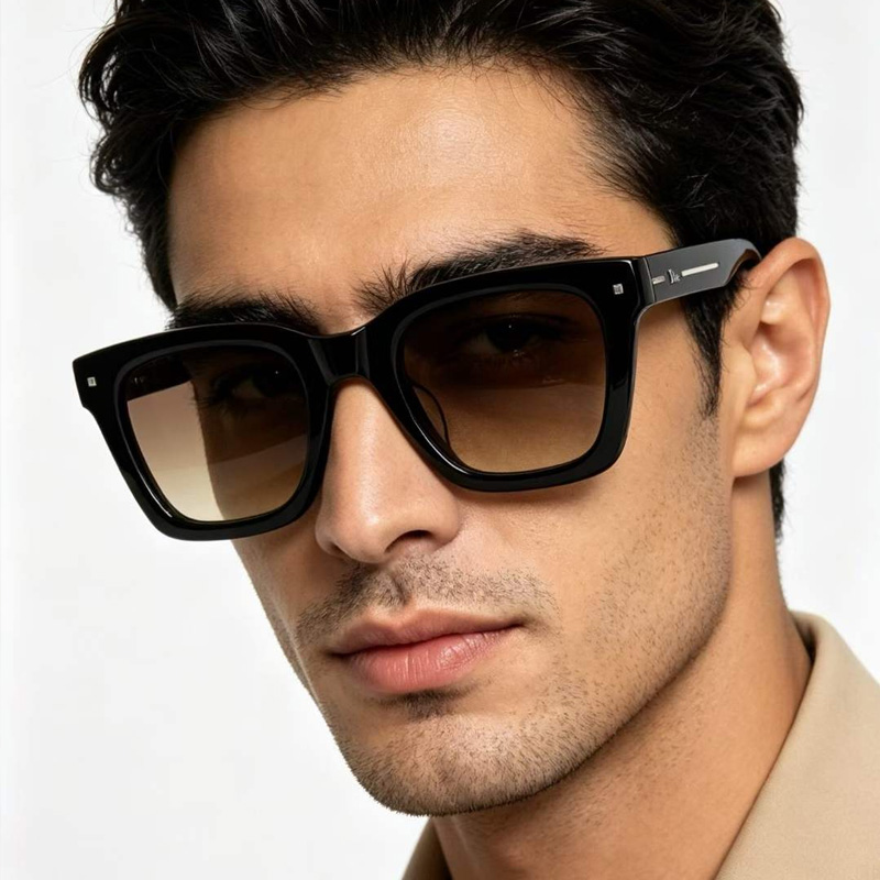 Line S1F Sunglasses Black Gradient Brown