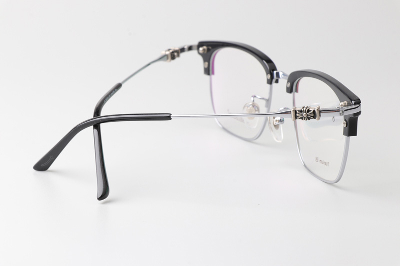 Lomen 083 Eyeglasses Black Silver