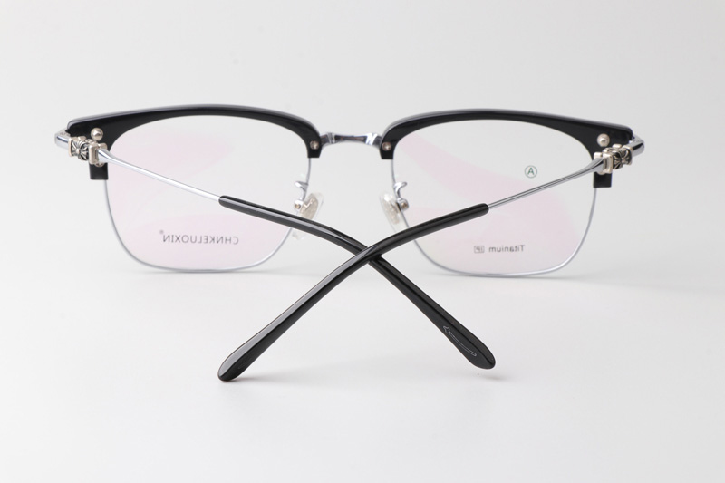 Lomen 083 Eyeglasses Black Silver