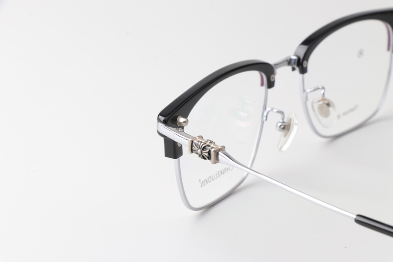 Lomen 083 Eyeglasses Black Silver
