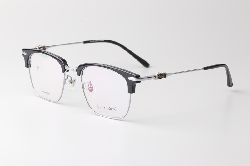 Lomen 083 Eyeglasses Black Silver