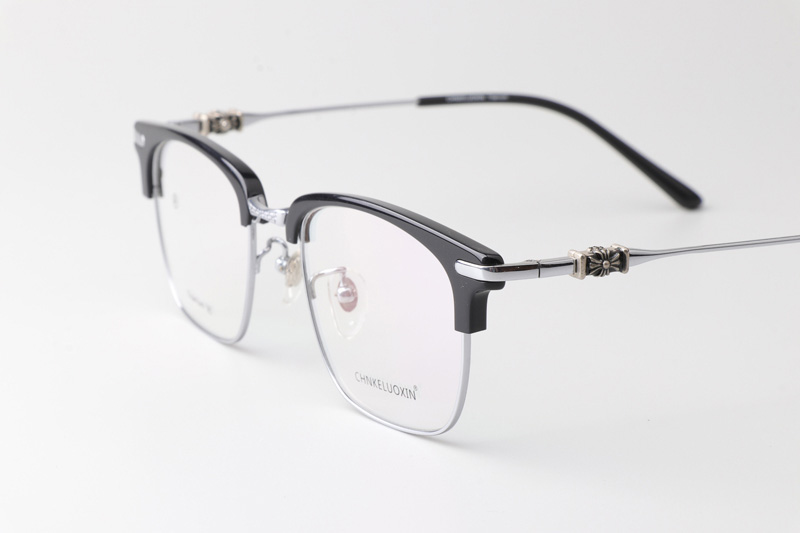 Lomen 083 Eyeglasses Black Silver