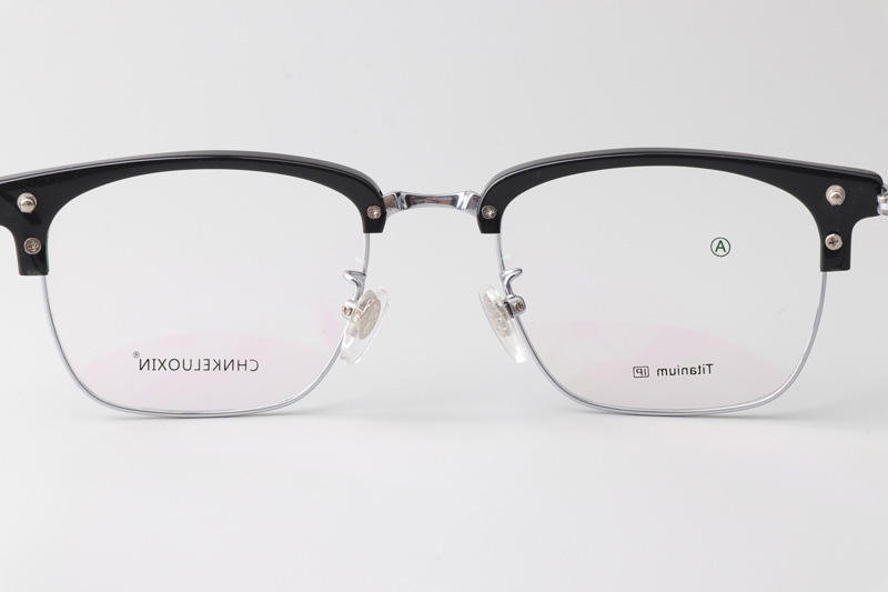 Lomen 083 Eyeglasses Black Silver