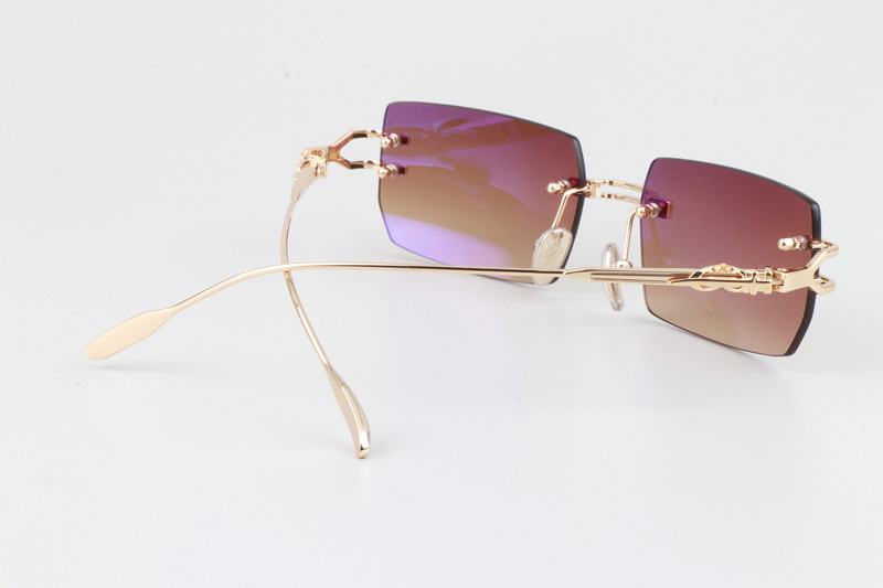 Lordie Sunglasses Gold Gradient Brown