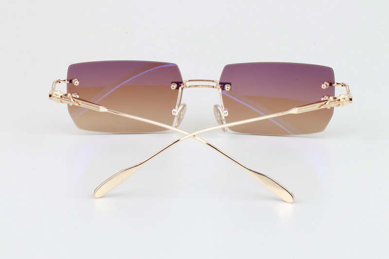 Lordie Sunglasses Gold Gradient Brown