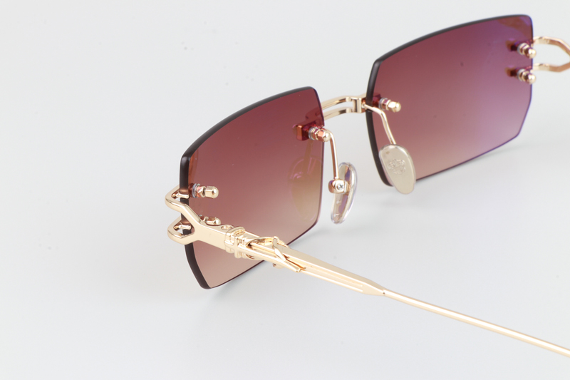 Lordie Sunglasses Gold Gradient Brown