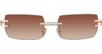 Lordie Sunglasses Gold Gradient Brown