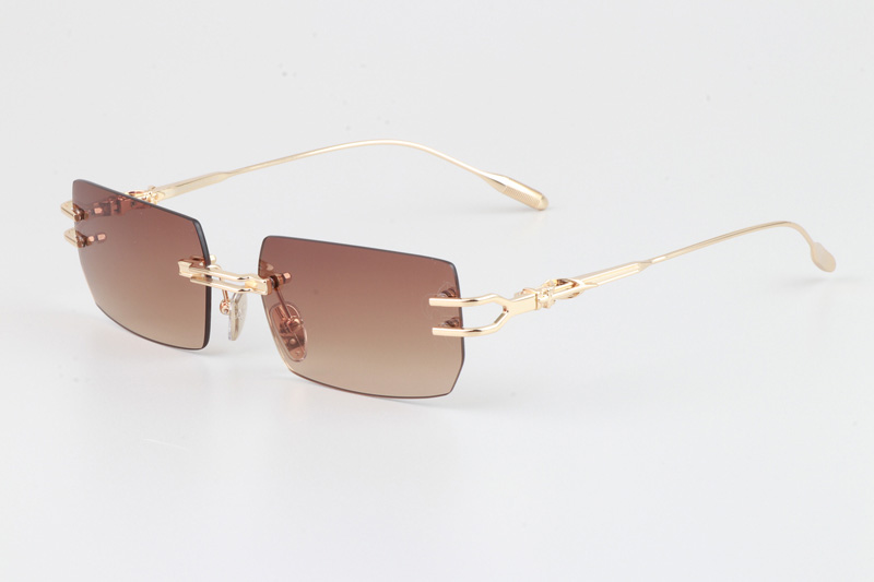 Lordie Sunglasses Gold Gradient Brown