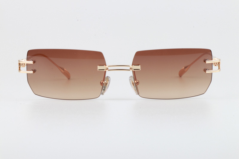 Lordie Sunglasses Gold Gradient Brown