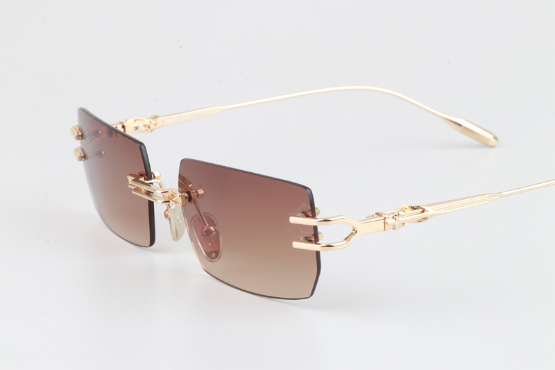 Lordie Sunglasses Gold Gradient Brown