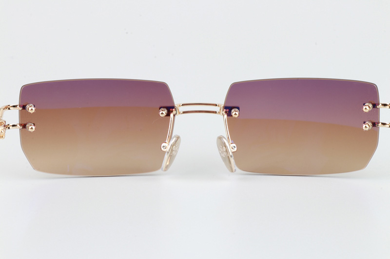 Lordie Sunglasses Gold Gradient Brown