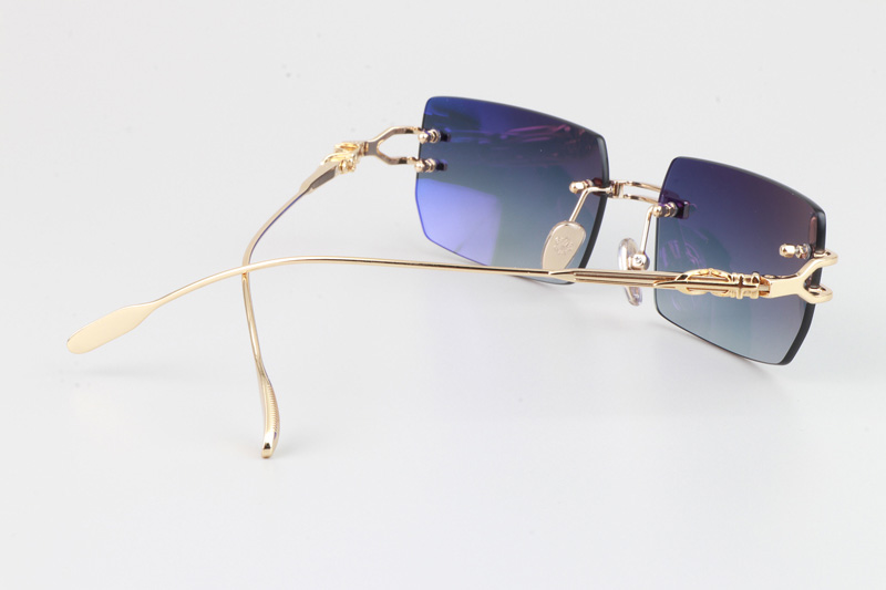 Lordie Sunglasses Gold Gradient Gray