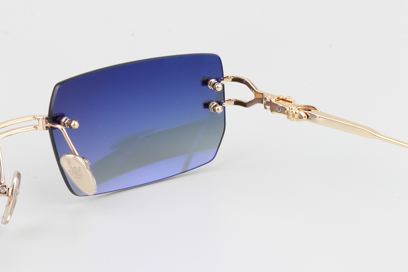 Lordie Sunglasses Gold Gradient Gray