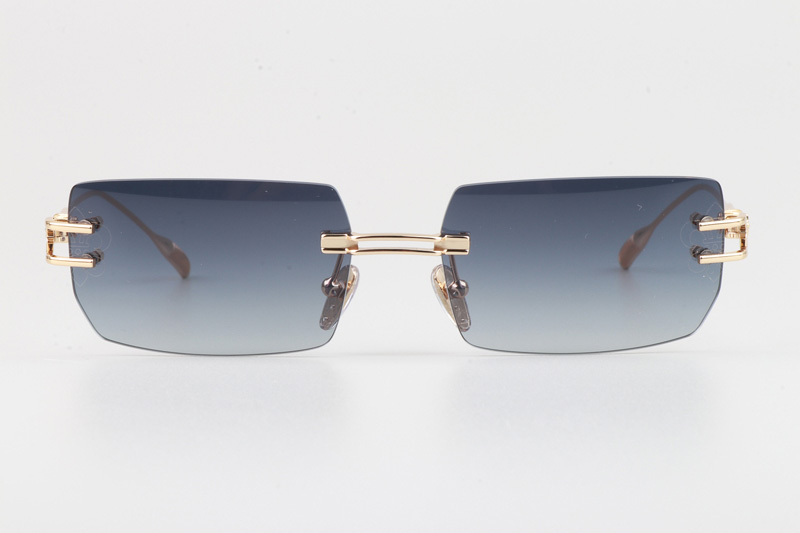 Lordie Sunglasses Gold Gradient Gray