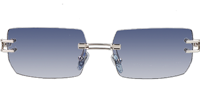 Lordie Sunglasses Silver Gradient Gray