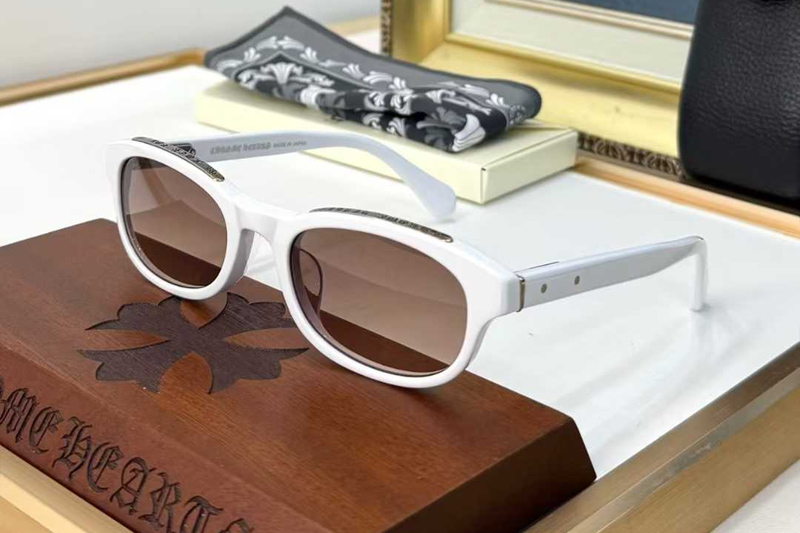 Lowrider Sunglasses White Brown