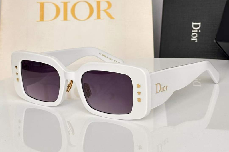 Lucky Charms S1I Sunglasses White Gradient Gray