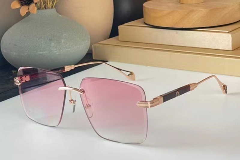 MBH G-TU-Z20 Sunglasses In Gold Gradient Pink