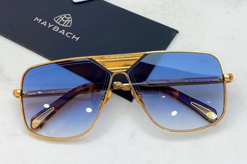 MBH THE LINEART II Sunglasses In Gold Gradient Blue