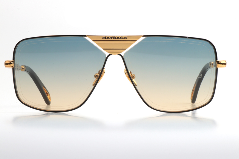 MBH THE LINEART II Sunglasses In Gold Gradient Green