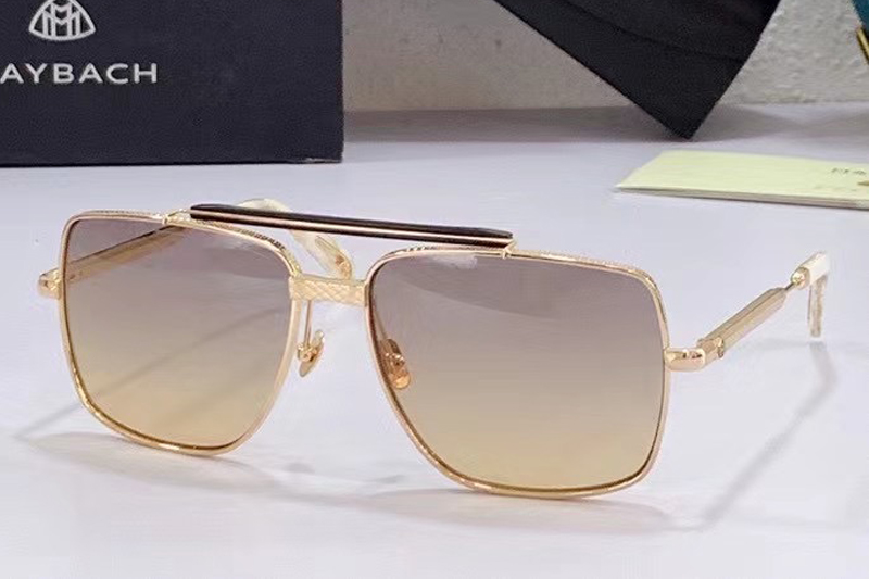MBH THE POTE II Sunglasses In Gold White Gradient Brown