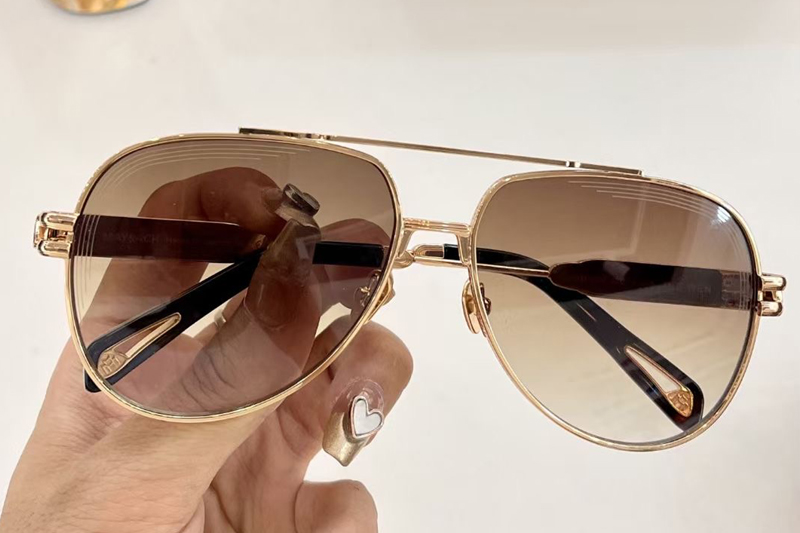 MBH THE WEN Sunglasses In Gold Gradient Brown
