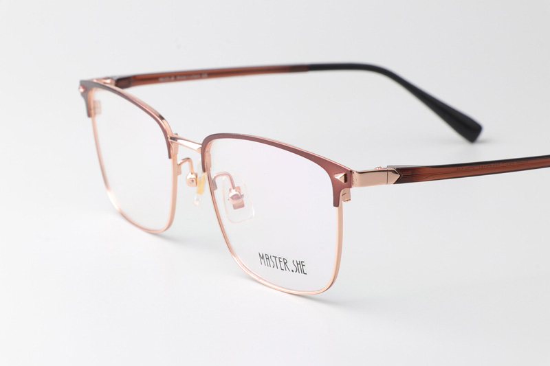 MS1027 Eyeglasses Rose Gold Brown