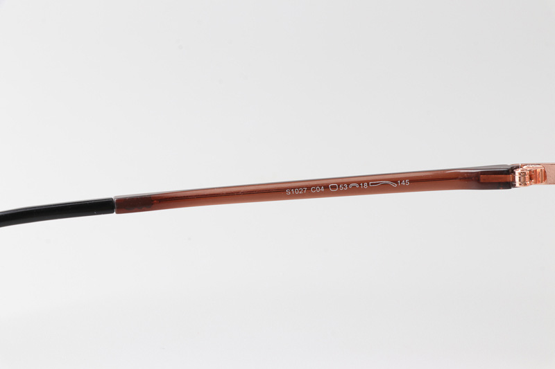 MS1027 Eyeglasses Rose Gold Brown