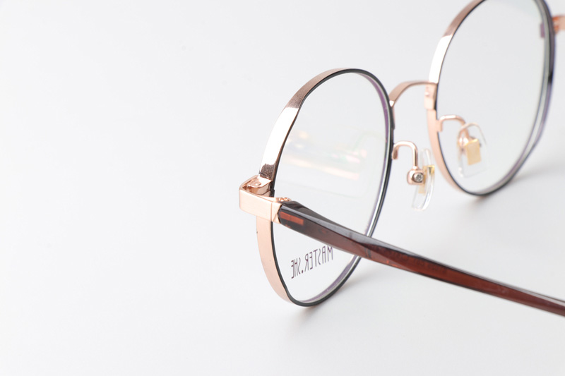 MS1029 Eyeglasses Black Gold Brown
