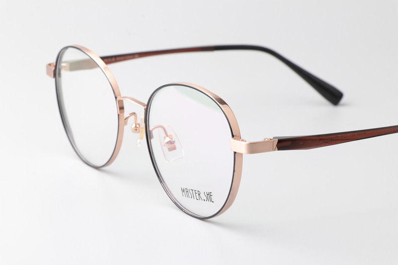 MS1029 Eyeglasses Black Gold Brown