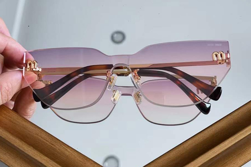 MU101AV Sunglasses Gold Tortoise Gradient Purple
