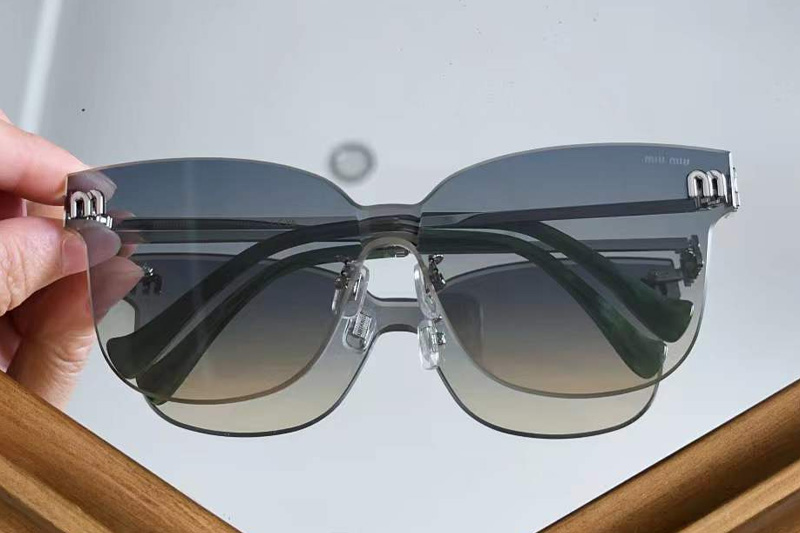 MU105AV Sunglasses Silver Gradient Gray