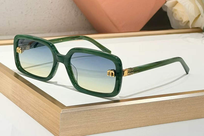 MU155AV Sunglasses Green Gradient Blue