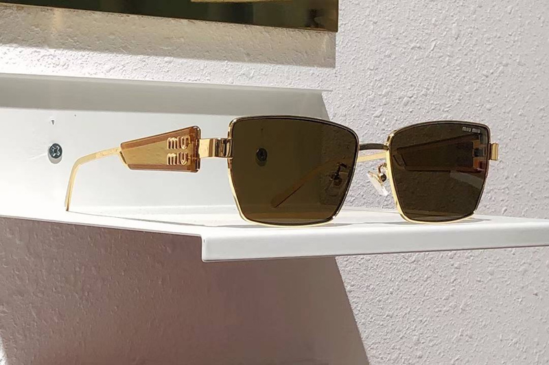 MU54WS Sunglasses Gold Brown