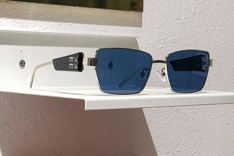 MU54WS Sunglasses Silver Blue